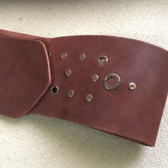 GARUGLIERI Wide Leather Belt - Picture 3 of 7